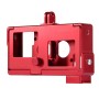 Puluz 2 in 1 Gehäuse Shell CNC Aluminiumlegierung Schutzkäfig mit Linsenrahmen für GoPro Hero4 /3+(rot)