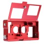 Puluz 2合1壳外壳CNC铝合金保护笼，带镜头框架，用于GoPro Hero4 /3+（红色）