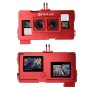 Puluz 2合1壳外壳CNC铝合金保护笼，带镜头框架，用于GoPro Hero4 /3+（红色）