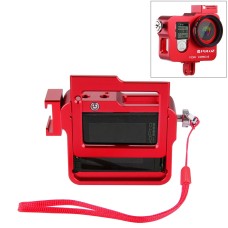 Puluz壳体外壳CNC铝合金保护笼带保险框架和紫外线镜头和镜头盖GoPro Hero4（红色）