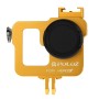 PULUZ Housing Shell CNC Aluminum Alloy Protective Cage with 37mm UV Lens Filter & Lens Cap for GoPro HERO3+ /3(Gold)