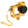 PULUZ Housing Shell CNC Aluminum Alloy Protective Cage with 37mm UV Lens Filter & Lens Cap for GoPro HERO3+ /3(Gold)