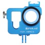 Puluz -kotelon kuori CNC -alumiini -seossuojahäkki 37 mm: n UV -linssisuodatin- ja linssikorkilla GoPro Hero4: lle (sininen)