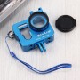 PULUZ Housing Shell CNC Aluminum Alloy Protective Cage with 37mm UV Lens Filter & Lens Cap for GoPro HERO4(Blue)