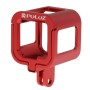 Puluz Deating Shell CNC סגסוגת סגסוגת אלומיניום כלוב מגן עם מסגרת ביטוח עבור GoPro Hero5 מושב /Hero4 מושב /מפגש גיבור (אדום)