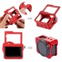 PULUZ Housing Shell CNC Aluminum Alloy Protective Cage with Insurance Frame & 52mm UV Lens for GoPro HERO(2018) /7 Black /6 /5(Red)
