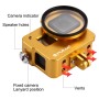PULUZ Housing Shell CNC Aluminum Alloy Protective Cage with 52mm UV Lens for GoPro HERO(2018) /7 Black /6 /5(Gold)