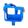 PULUZ Housing Shell CNC Aluminum Alloy Protective Cage with 52mm UV Lens for GoPro HERO(2018) /7 Black /6 /5(Blue)
