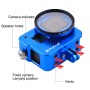 PULUZ Housing Shell CNC Aluminum Alloy Protective Cage with 52mm UV Lens for GoPro HERO(2018) /7 Black /6 /5(Blue)