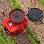Захисна клітка з алюмінієвого сплаву з корпусом Puluz з 52 -мм УФ -об'єктивом для GoPro Hero (2018) /7 Black /6/5 (червоний)