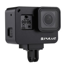 [US Warehouse] PULUZ Housing Shell CNC Aluminum Alloy Protective Cage with Insurance Frame  for GoPro HERO(2018) /7 Black /6 /5(Black)