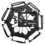 PULUZ 8 en 1 All View Panorama Frame CNC Aluminio Aluminium Aley Cage con tornillo para GoPro Hero7 /6/5 (negro)