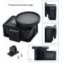 PULUZ Housing Shell CNC Aluminum Alloy Protective Cage with Insurance Frame & 52mm UV Lens for GoPro HERO7 Black /6 /5(Black)