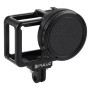 [US Warehouse] PULUZ Housing Shell CNC Aluminum Alloy Protective Cage with Insurance Frame & 52mm UV Lens for GoPro HERO7 Black /6 /5(Black)