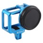 Puluz Housing Shell CNC Cage de protection en alliage en aluminium avec cadre d'assurance et objectif UV 52 mm pour GoPro Hero7 noir / 6/5 (bleu)
