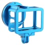 Puluz Housing Shell CNC Cage de protection en alliage en aluminium avec cadre d'assurance et objectif UV 52 mm pour GoPro Hero7 noir / 6/5 (bleu)