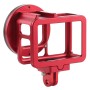 Puluz Housing Shell CNC Cage de protection en alliage en aluminium avec cadre d'assurance et objectif UV 52 mm pour GoPro Hero7 noir / 6/5 (rouge)