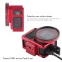 Puluz Housing Shell CNC Aluminum Aluminium Alloy Protective Cage with Insurance Frame＆52mm UV Lens for GoPro Hero7 Black /6/5（RED）