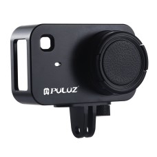 Puluz Gehäuse Hülle CNC Aluminiumlegierung Schutzkäfig mit 37 mm UV -Filterlinse für Xiaomi Mijia kleine Kamera (schwarz)