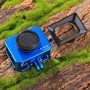 Puluz за Sony RX0 Алуминиева сплав Защитна клетка + 37 мм UV филтърна леща + Слънцето на обектива с винтове и отвертки (синьо)
