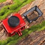 PULUZ PARA SONY RX0 ALEMENTO DE ALUMINUM CAGA protectora + lente de filtro UV de 37 mm + lente solar con tornillos y destornilladores (rojo)