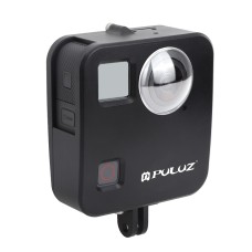 Puluz for GoPro Fusion корпус корпус скорлупы по защите алюминиевого сплава с базовыми крышками Mount & Lens (Black)