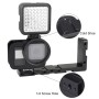 Puluz für GoPro Hero8 Schwarzer Häuserschale CNC Aluminiumlegierung Schutzkäfig mit Versicherungsrahmen und 52 mm UV -Objektiv (schwarz)