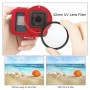 PULUZ for GoPro HERO8 Black Housing Shell CNC Aluminum Alloy Protective Cage with Insurance Frame & 52mm UV Lens(Red)