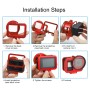 Puluz para GoPro Hero8 Black Housing Shell CNC Aluminio Aley Cage con marco de seguro y lente UV de 52 mm (rojo)