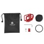 PULUZ for GoPro HERO8 Black Housing Shell CNC Aluminum Alloy Protective Cage with Insurance Frame & 52mm UV Lens(Red)