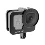 PULUZ per GoPro Hero11 Black / Hero10 Black / Hero9 Black addensare Guch per alloggiamento CNC in lega di protezione in lega con telaio assicurativo e lente UV da 52 mm (nero)