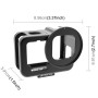 GoPro Hero11 Black / Hero10 Black / Hero9 Black Thin Housing Shell CNC Aluminum Alloy Protective Cage with 52mm UVレンズ（黒）のPuluz