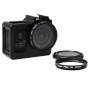 SG169 უნივერსალური ალუმინის შენადნობის დამცავი შემთხვევა 40.5 მმ ულტრაიისფერი ფილტრით და ლინზების დამცავი ქუდით SJCAM SJ4000 & SJ4000 WiFi & SJ4000+ WiFi & SJ6000 & SJ7000 Sport Action Camera (შავი)