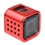 Housing Shell CNC Aluminum Alloy Protective Cage with Insurance Back Cover for GoPro HERO5 Session /HERO4 Session /HERO Session(Red)