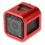 საბინაო ჭურვი CNC ალუმინის შენადნობის დამცავი გალიაში დაზღვევის უკანა საფარით GoPro Hero5 სესიისთვის /Hero4 სესია /გმირი სესიისთვის (წითელი)