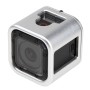 Housing Shell CNC Aluminum Alloy Protective Cage with Insurance Back Cover for GoPro HERO5 Session /HERO4 Session /HERO Session(Silver)