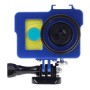 Habilage cage de protection en métal avec un montage de base + vis + filtre à objectif UV pour la caméra sport Xiaoyi (bleu)