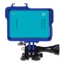 Housing Shell Metal Protective Cage with Basic Mount + Screw + UV Lens Filter for Xiaoyi Sport Camera(Blue)