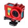 Housing Shell Metal Protective Cage med Basic Mount + Screw + UV -linsfilter för Xiaoyi Sport Camera (RED)