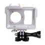 Habilage cage de protection en métal avec un montage de base + vis + filtre à objectif UV pour la caméra sport Xiaoyi (argent)
