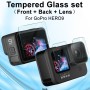 Para GoPro Hero9 Imak 3 en 1 lente de cámara y película de vidrio templado de pantalla