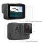 Puluz Lens HD -näytönsuoja + LCD -näyttö Karkaistu lasifilmi GoPro Hero7 Black /Hero7 Silver /Hero7 White /6/5