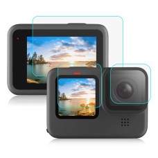 PULUZ for GoPro Hero11 Black / HERO10 Black / HERO9 Black Lens + LCD Display 9H 2.5D Tempered Glass Film