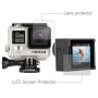 Protettore dello schermo LCD ultra chiaro + Film Protettore per lenti in vetro Housing per GoPro Hero4 Silver Camera