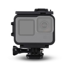 For GoPro HERO10 Black / HERO9 Black Plastic Frame Mount Protective Case with Base Buckle & Long Screw(Black)