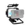 For GoPro HERO10 Black / HERO9 Black Plastic Frame Mount Protective Case with Base Buckle & Long Screw(Black)