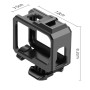 За GoPro Hero10 Black / Hero9 Black ABS Пластмасова гранична рамка Защитен калъф с Buckle Basic Mount & Screw (Black)