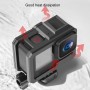 Für GoPro Hero10 Black / Hero9 Black ABS Kunststoff Grenzrahmen -Bergschutzhülle mit Schnalle Basic Mount & Screw (Schwarz)