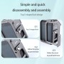 RUIGPRO for GoPro HERO10 Black / HERO9 Black Metal Border Frame Mount Protective Cage with Dual Cold Shoes Base (Silver Grey)