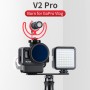 ULANZI V2 PRO GOPRO VLOG tok ketrec 52 mm -es szűrő MIC adapter lencse Hood vlogging tok a GoPro Hero7 / 6/5 -hez